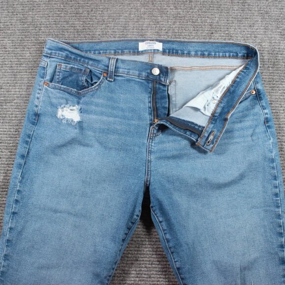 Denizen from Levi’s Jeans Womens 16 W33 L25 Blue Boyfriend Distressed Cuffed - Picture 4 of 12